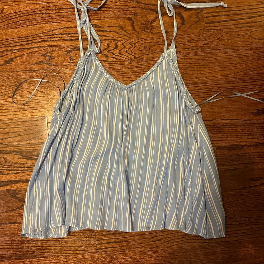 Apricot Lane Sky Blue Striped Tank Top